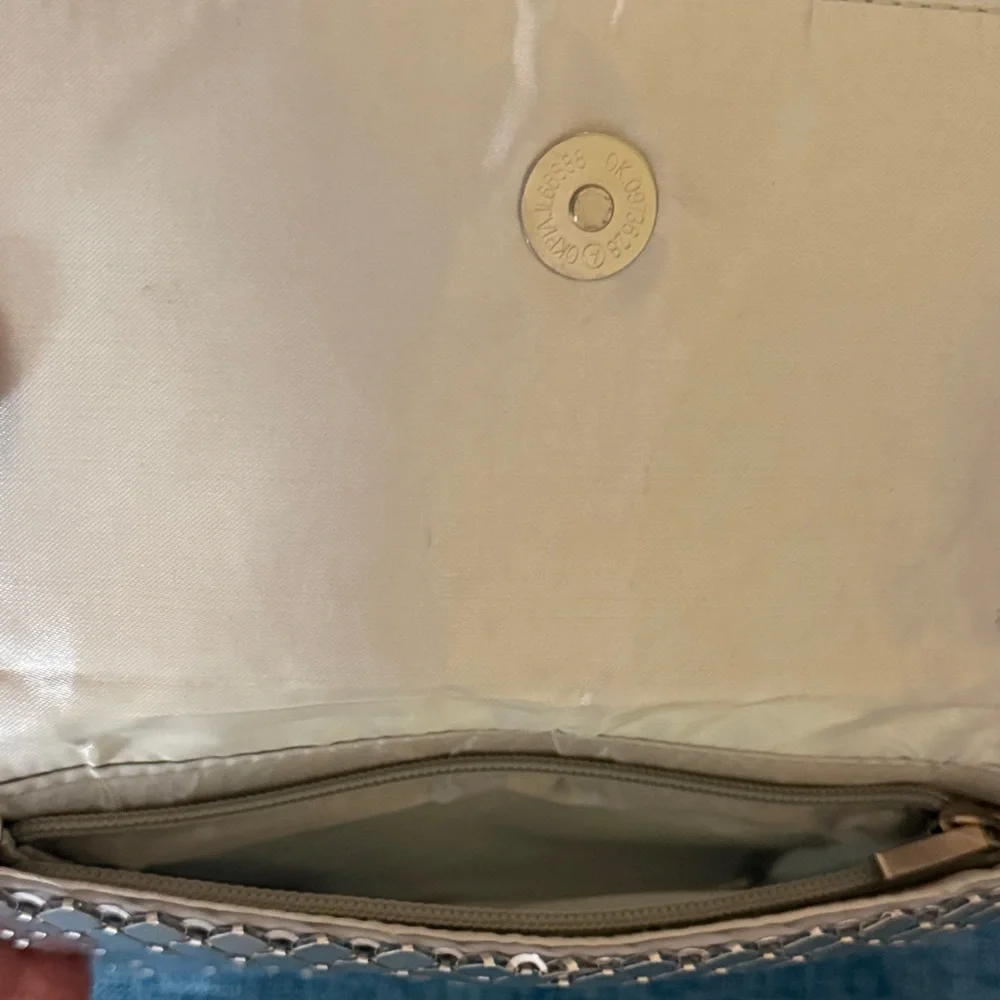 Rhinestone Evening Silver Clutch Bag